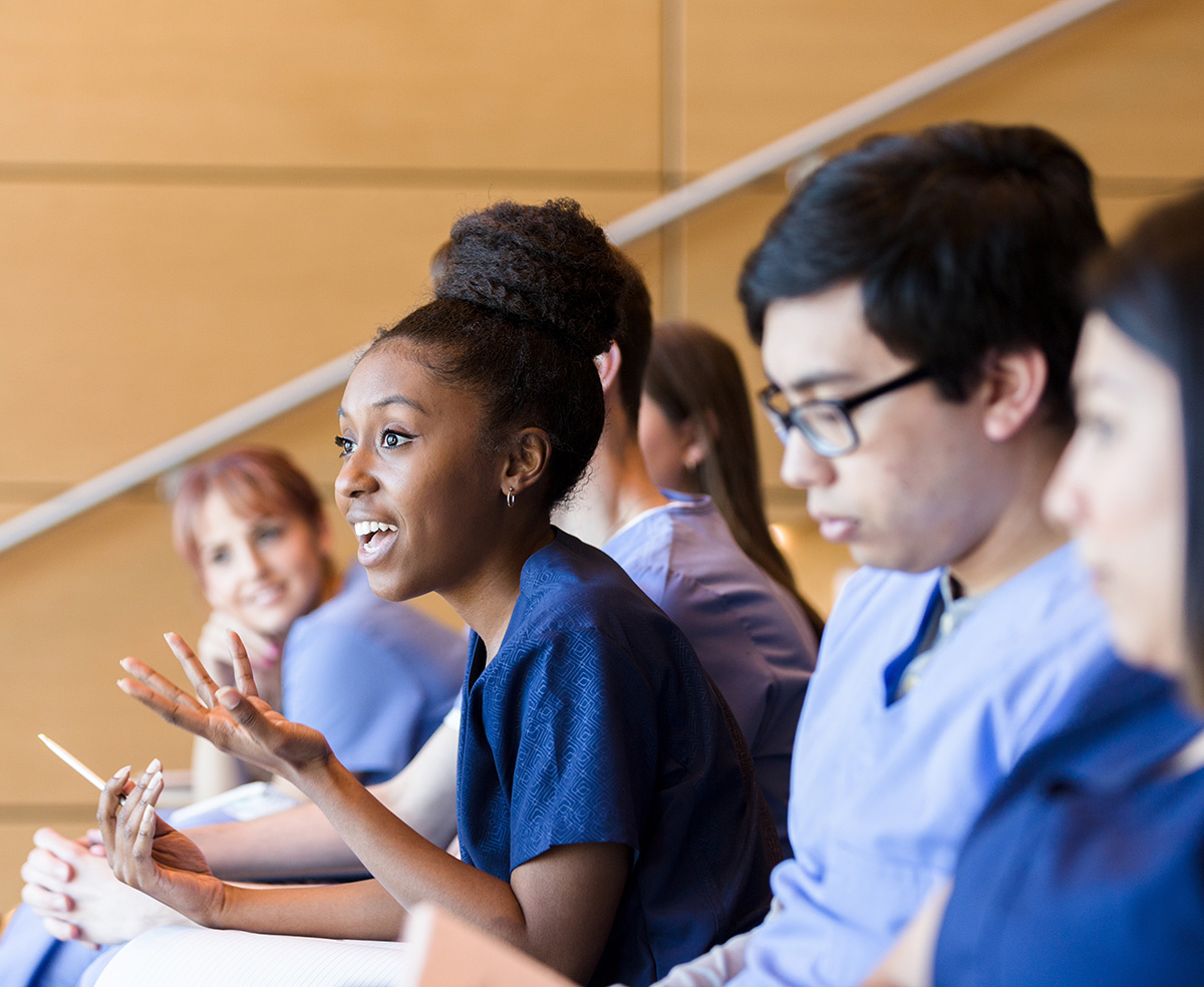 Students listening to lecture